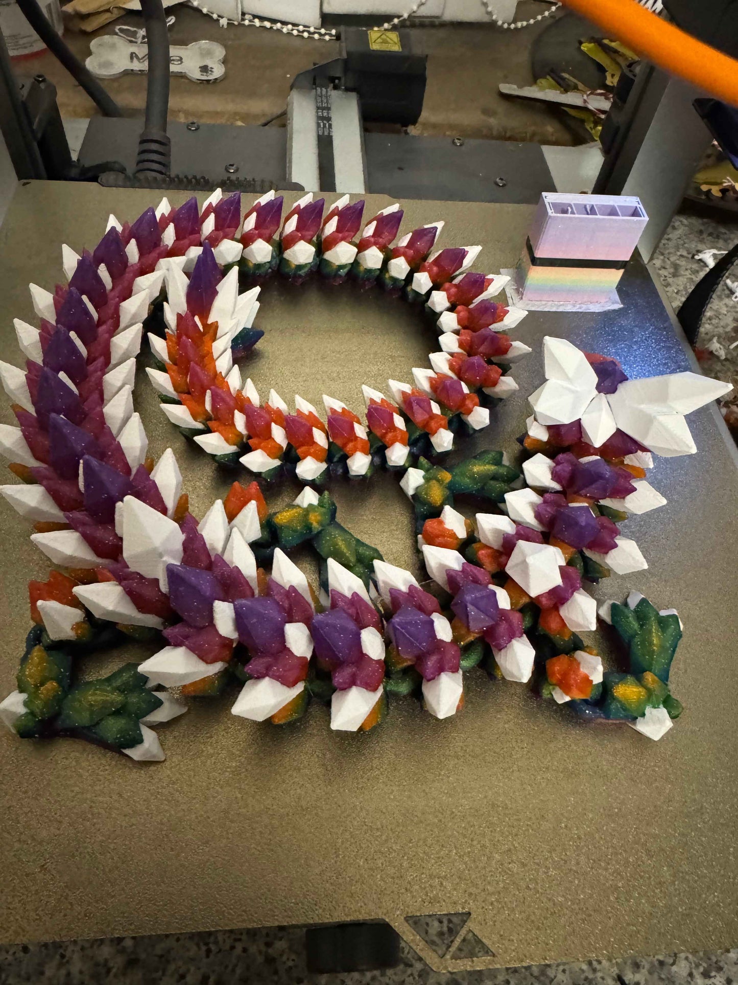 Crystal Dragon Flexible Fidget Large3D Printed Articulated Sensory Toy For ADHD Autism Stimming Adults Kids - Snazzy Dudds