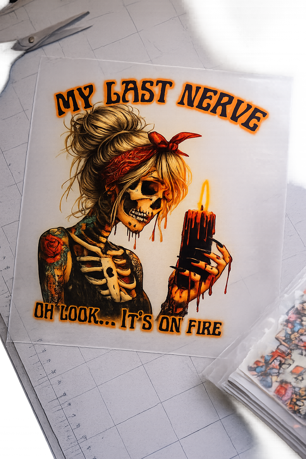 DTF Transfer My Last Nerve - Snazzy Dudds