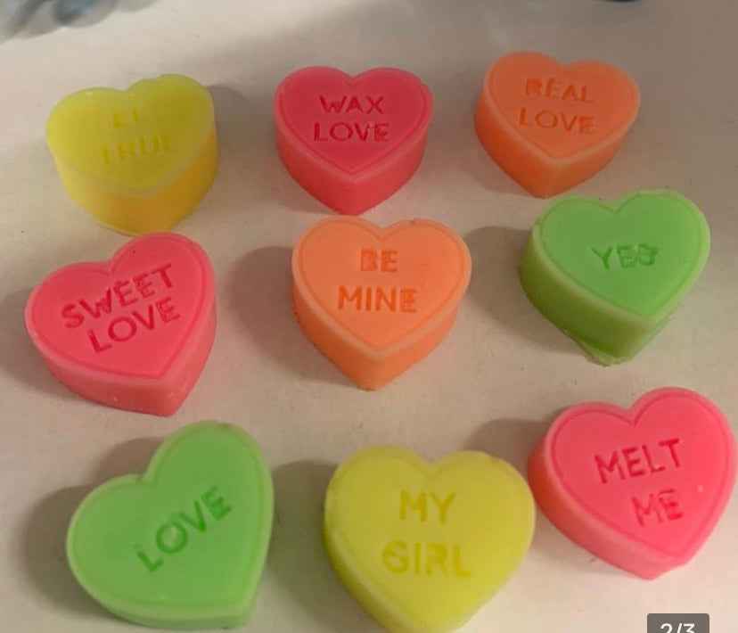 Love Heart Shape Wax Melts - Romantic Christmas, Valentine, Mothers Day Gift - Snazzy Dudds