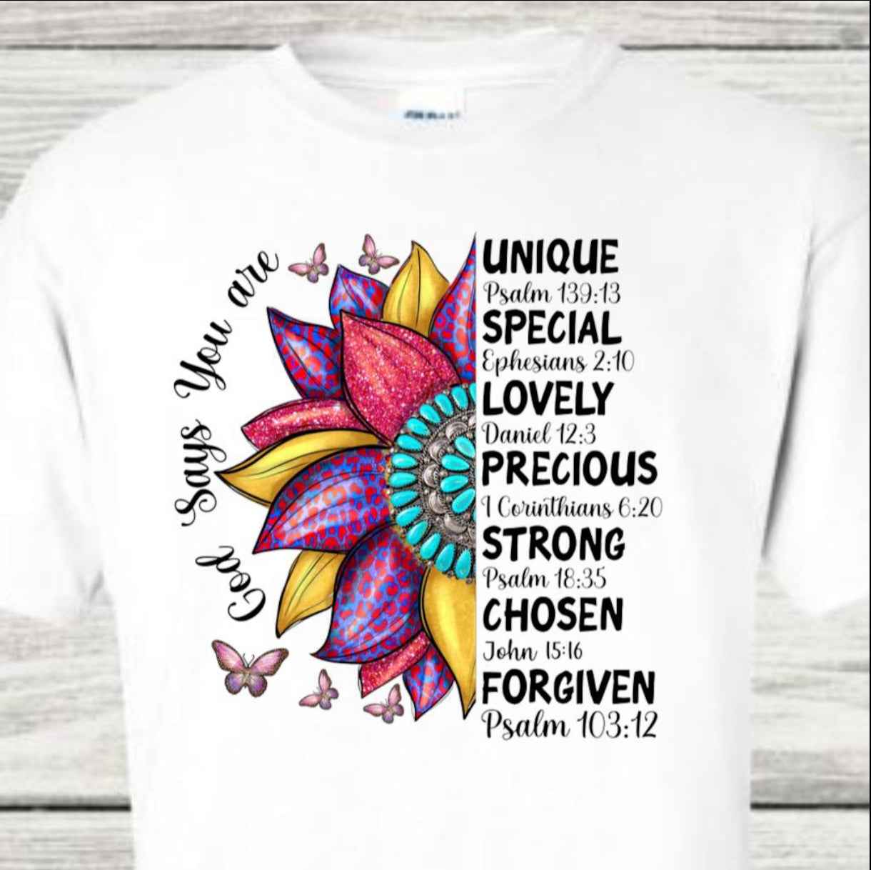 DTF Transfer ONLY - Religious Catholic God Says You Are - Transfer Ideal for Tshirts, Pillow Case, Tote Bags, Ready For Press - Snazzy Dudds