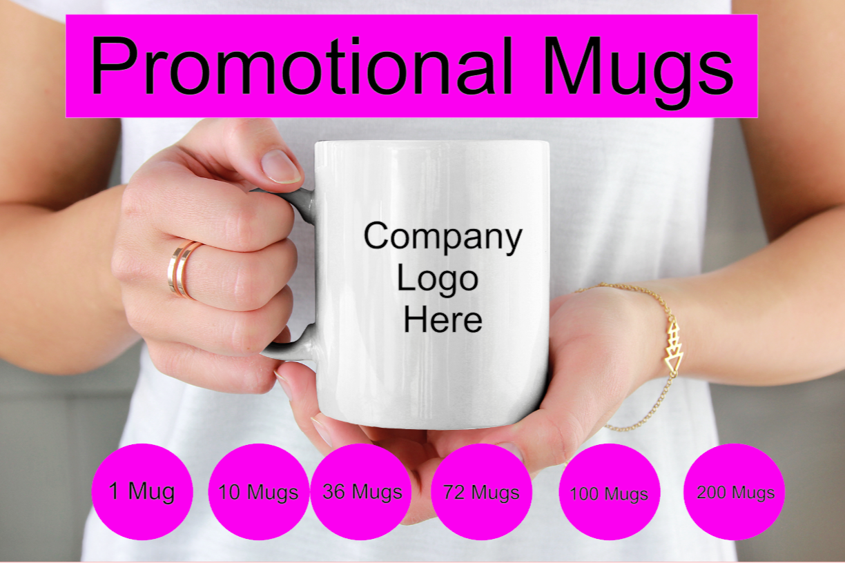 Corporate Events Marketing - Your Company Logo Promotional Gift Cups Bulk Mug - Snazzy Dudds