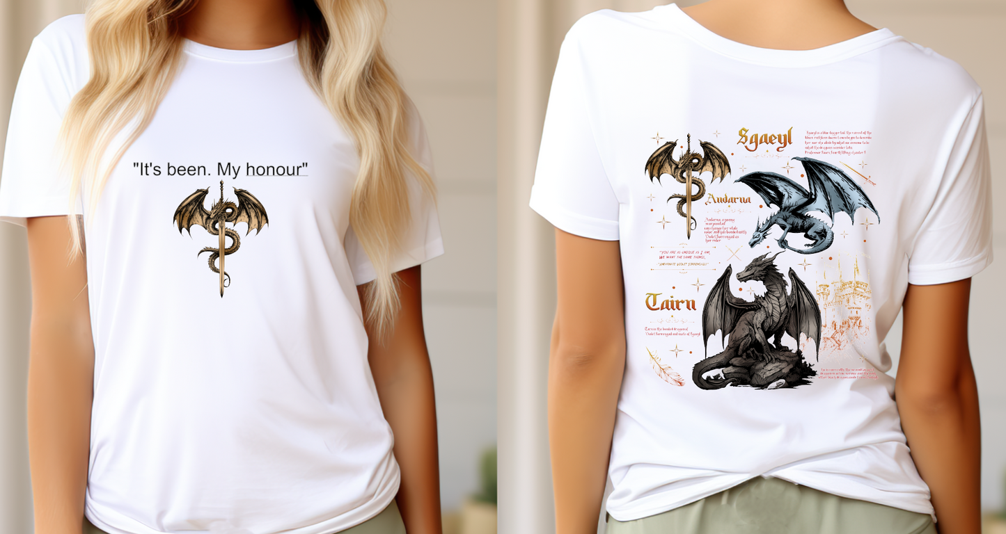 FW Dragon Rider Book Lover Graphic Tee for Men & Women, - Snazzy Dudds