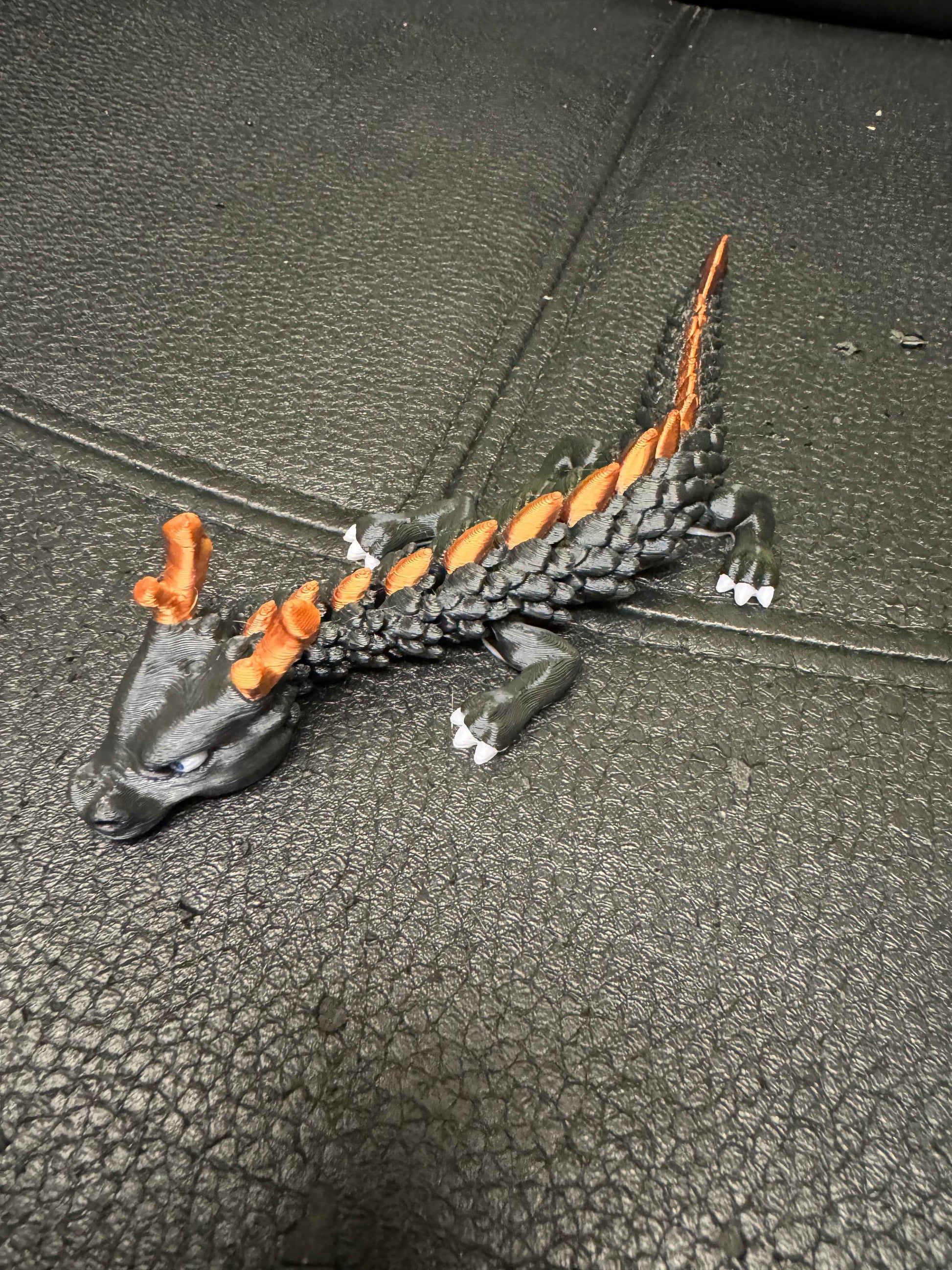 Flexible Fidget Colourful Horned Mini Dragon 3D Printed Articulated Sensory Toy For ADHD Autism Stimming Adults Kids - Snazzy Dudds