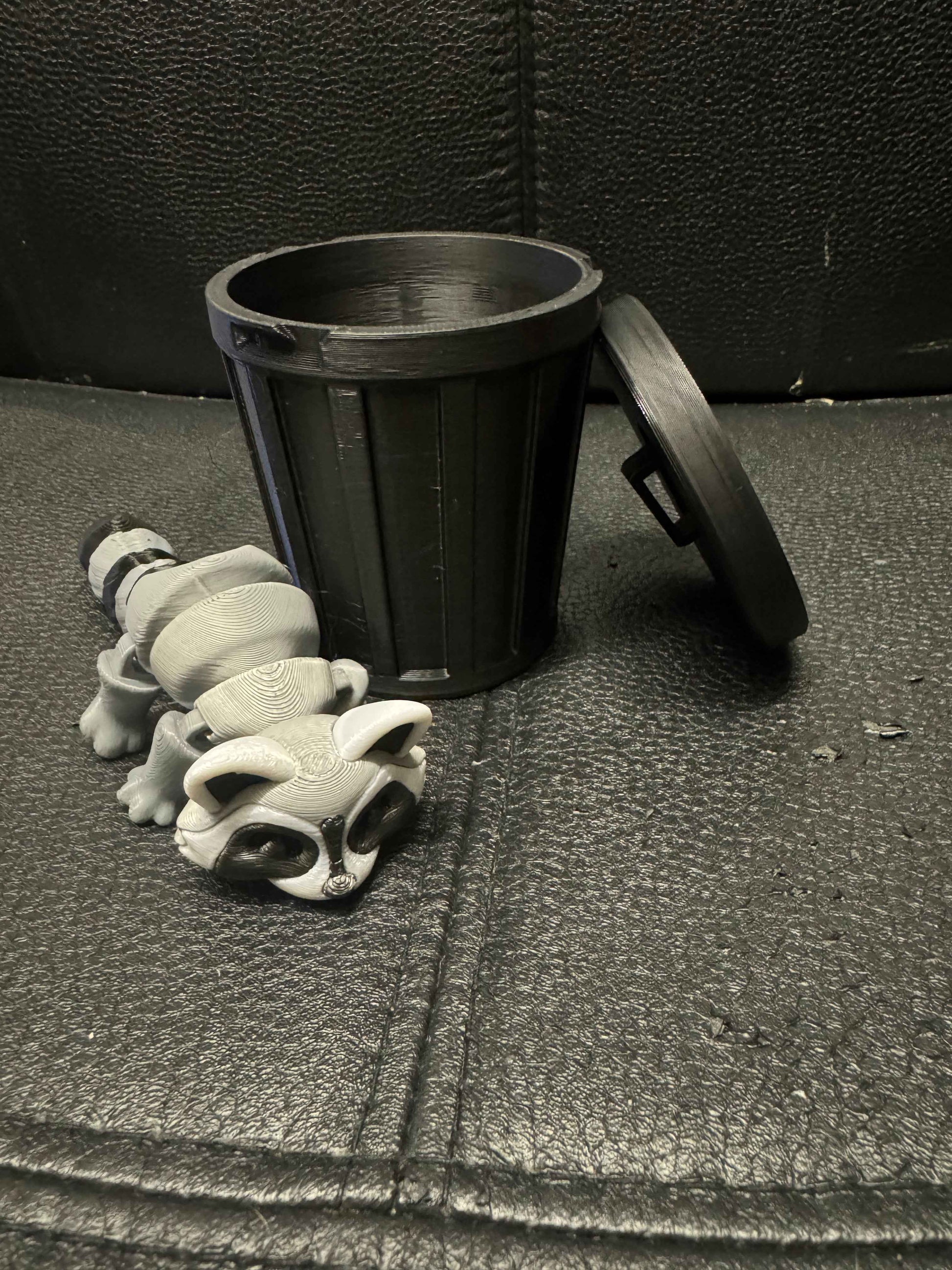 Raccoon & Bin Fidget 3D Pla Printed Articulated Toy for Stress Relief, Kids & Adults ADHD - Snazzy Dudds