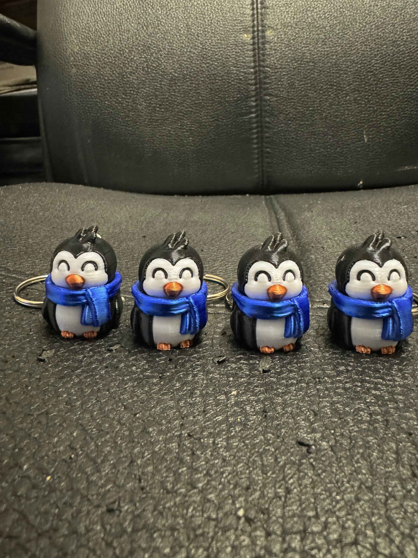Penguin 3D Printed Spinning Fidget 3D Pla Printed Keyring, Kids & Adults ADHD 4CM High - Snazzy Dudds
