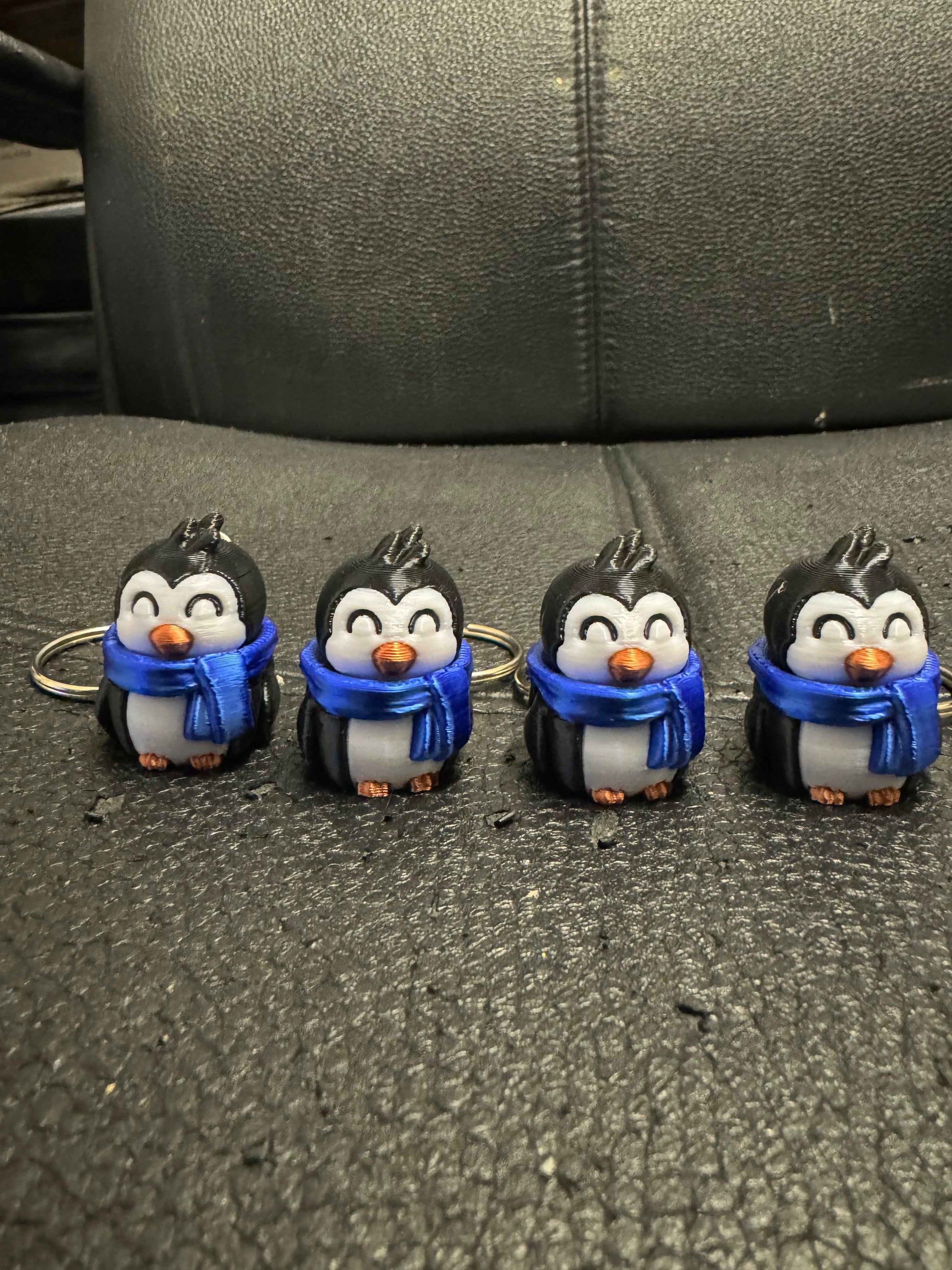 Penguin 3D Printed Spinning Fidget 3D Pla Printed Keyring, Kids & Adults ADHD 4CM High - Snazzy Dudds
