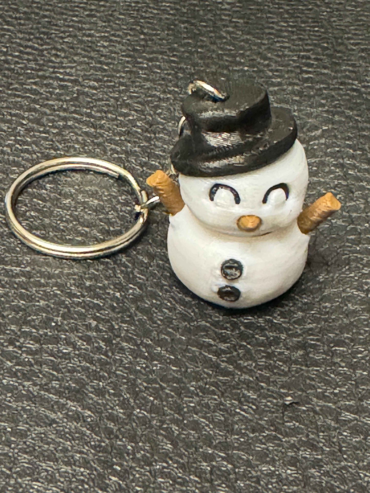 Snowman 3D Printed Spinning Fidget 3D Pla Printed Keyring, Kids & Adults ADHD 4CM High - Snazzy Dudds