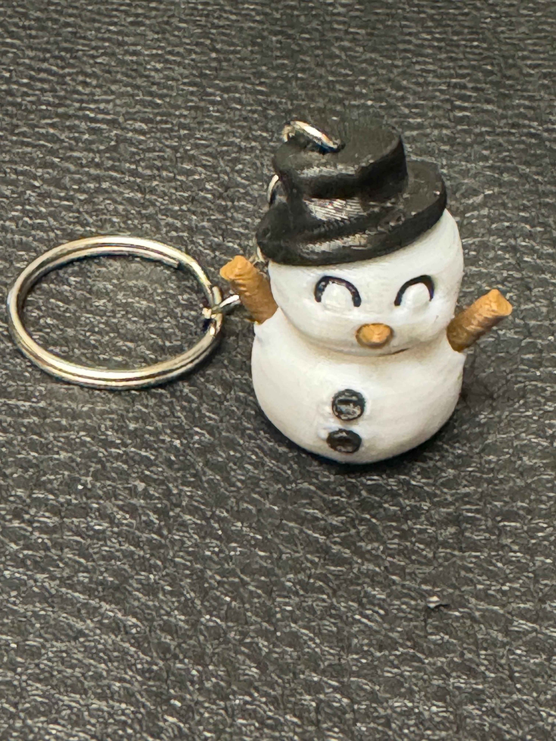 Snowman 3D Printed Spinning Fidget 3D Pla Printed Keyring, Kids & Adults ADHD 4CM High - Snazzy Dudds
