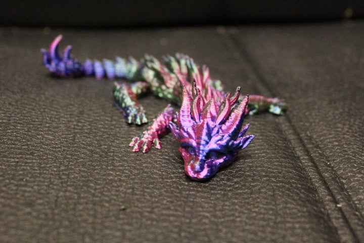 Flexible Fidget Colourful Baby Dragon 3D Printed Articulated Sensory Toy For ADHD Autism Stimming Adults Kids - Snazzy Dudds
