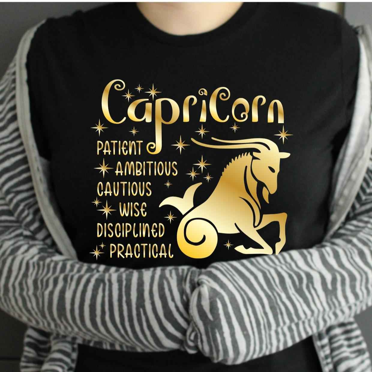 TSHIRT - Zodiac Horoscope Star Sign Astrology Tshirt Birthday Gift - Unisex Casual Crew Neck Tshirt 100% Cotton Aquarius Aries Cancer Capricorn Gemini Leo - Snazzy Dudds