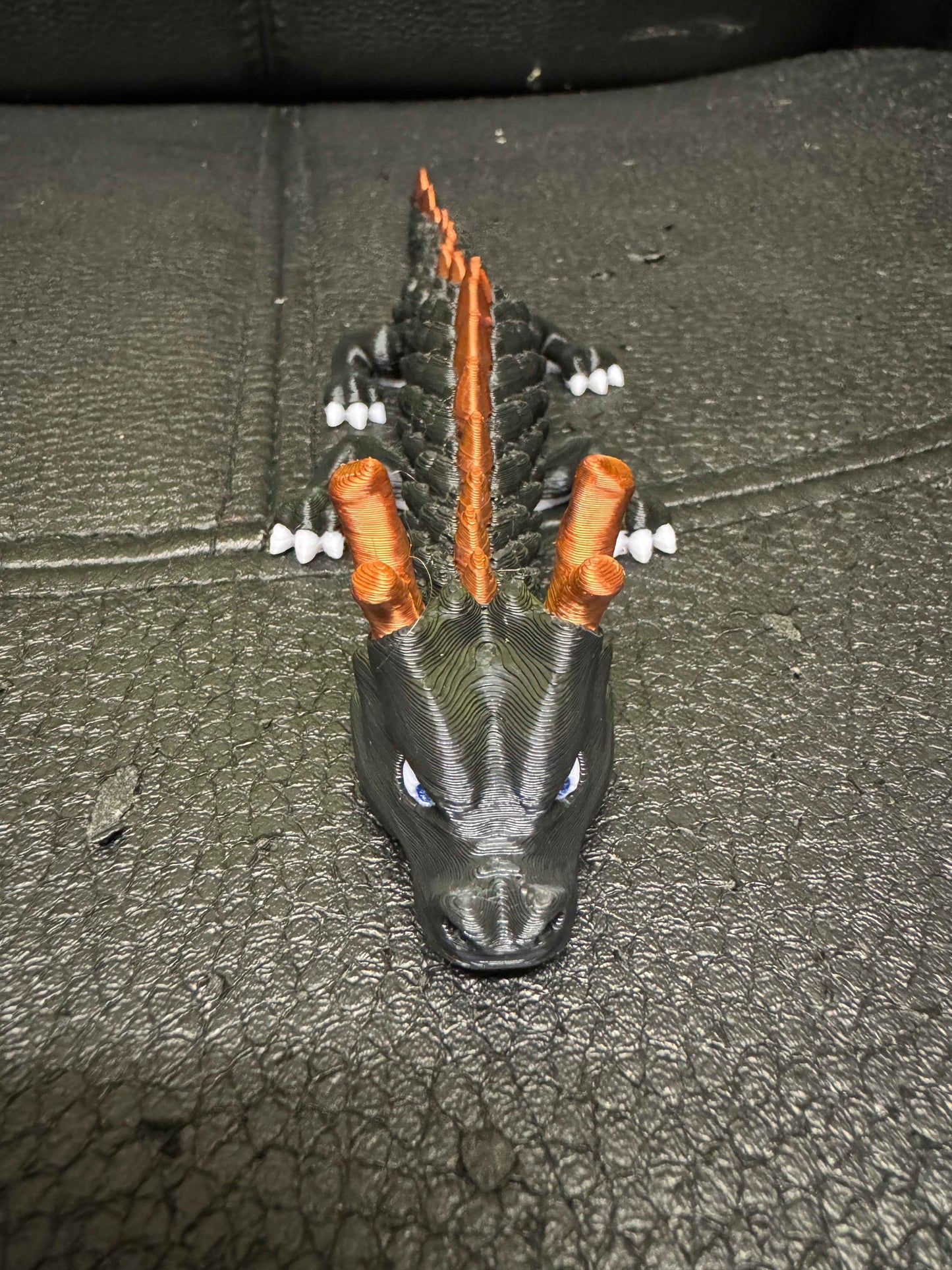 Flexible Fidget Colourful Horned Mini Dragon 3D Printed Articulated Sensory Toy For ADHD Autism Stimming Adults Kids - Snazzy Dudds