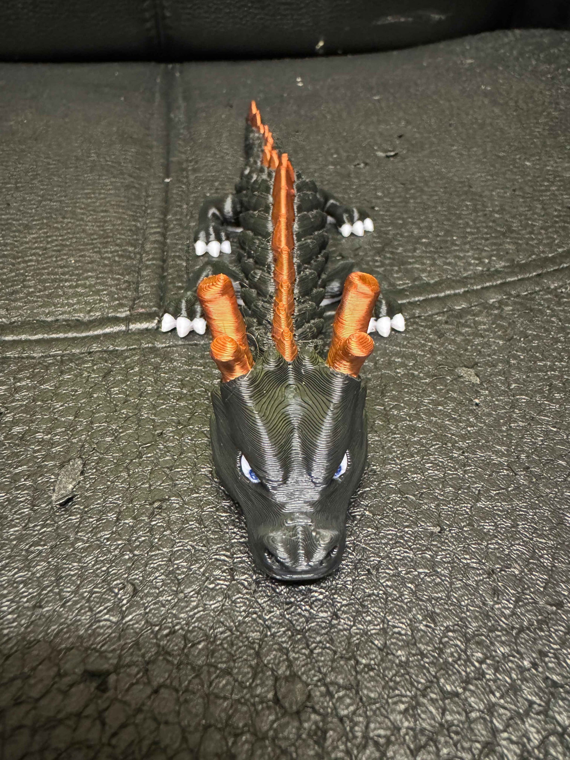 Flexible Fidget Colourful Horned Mini Dragon 3D Printed Articulated Sensory Toy For ADHD Autism Stimming Adults Kids - Snazzy Dudds