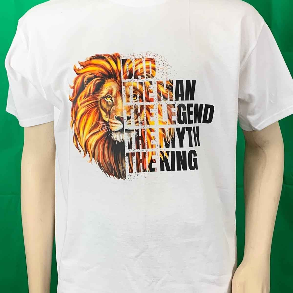 Lion Dad, The Man, The Legend, The Myth, The King Fathers Day Birthday Tshirt Gift - Snazzy Dudds