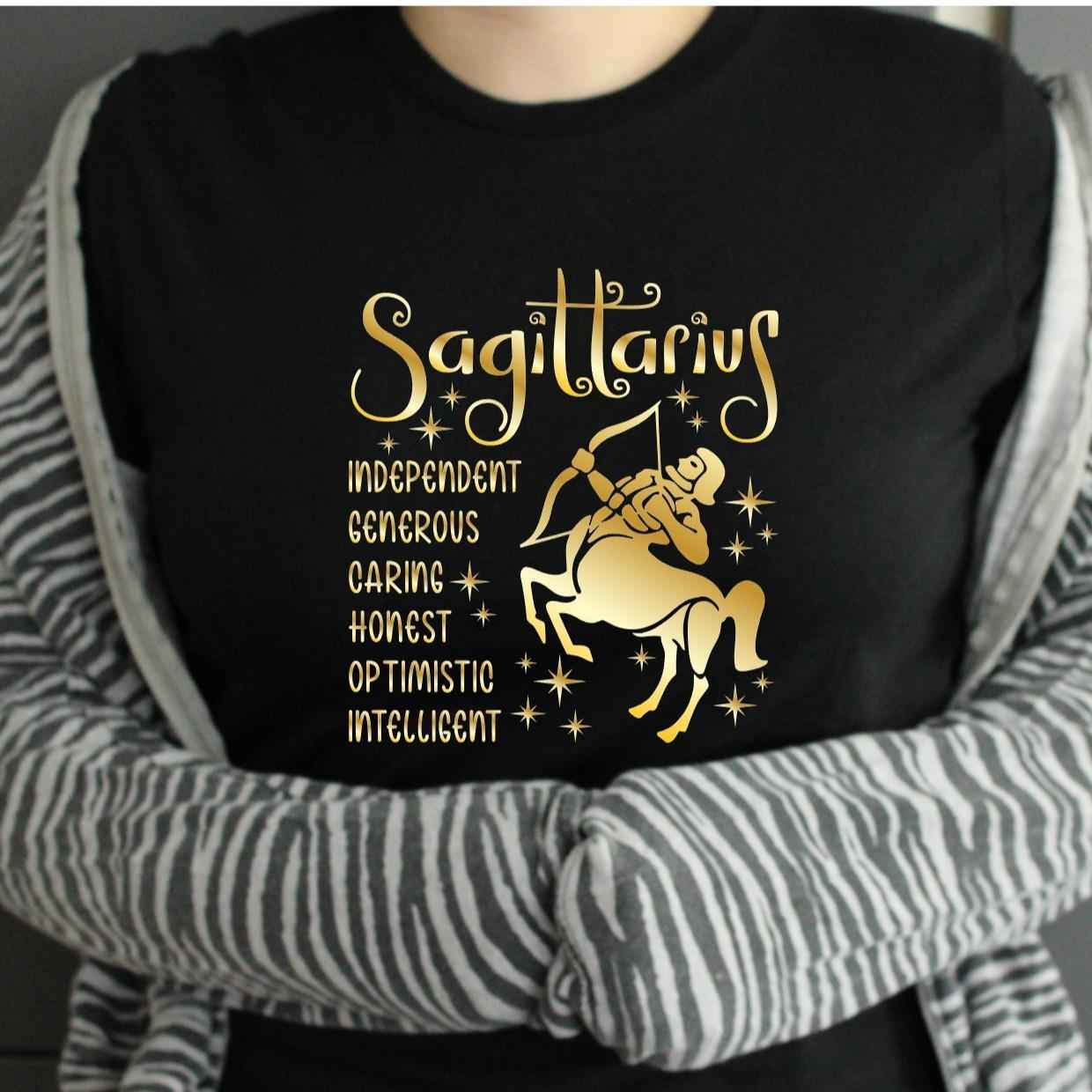 TSHIRT - Zodiac Horoscope Star Sign Astrology Tshirt Birthday Gift - Unisex Casual Crew Neck Tshirt 100% Cotton Libra Pisces Sagittarius Scorpio Taurus Virgo - Snazzy Dudds