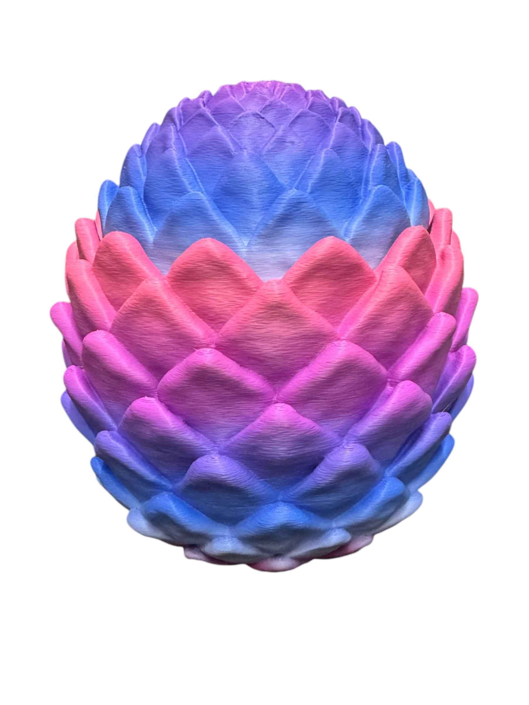 Dragon Egg diamond Colourful 3D Printed- Dragon inside - Snazzy Dudds