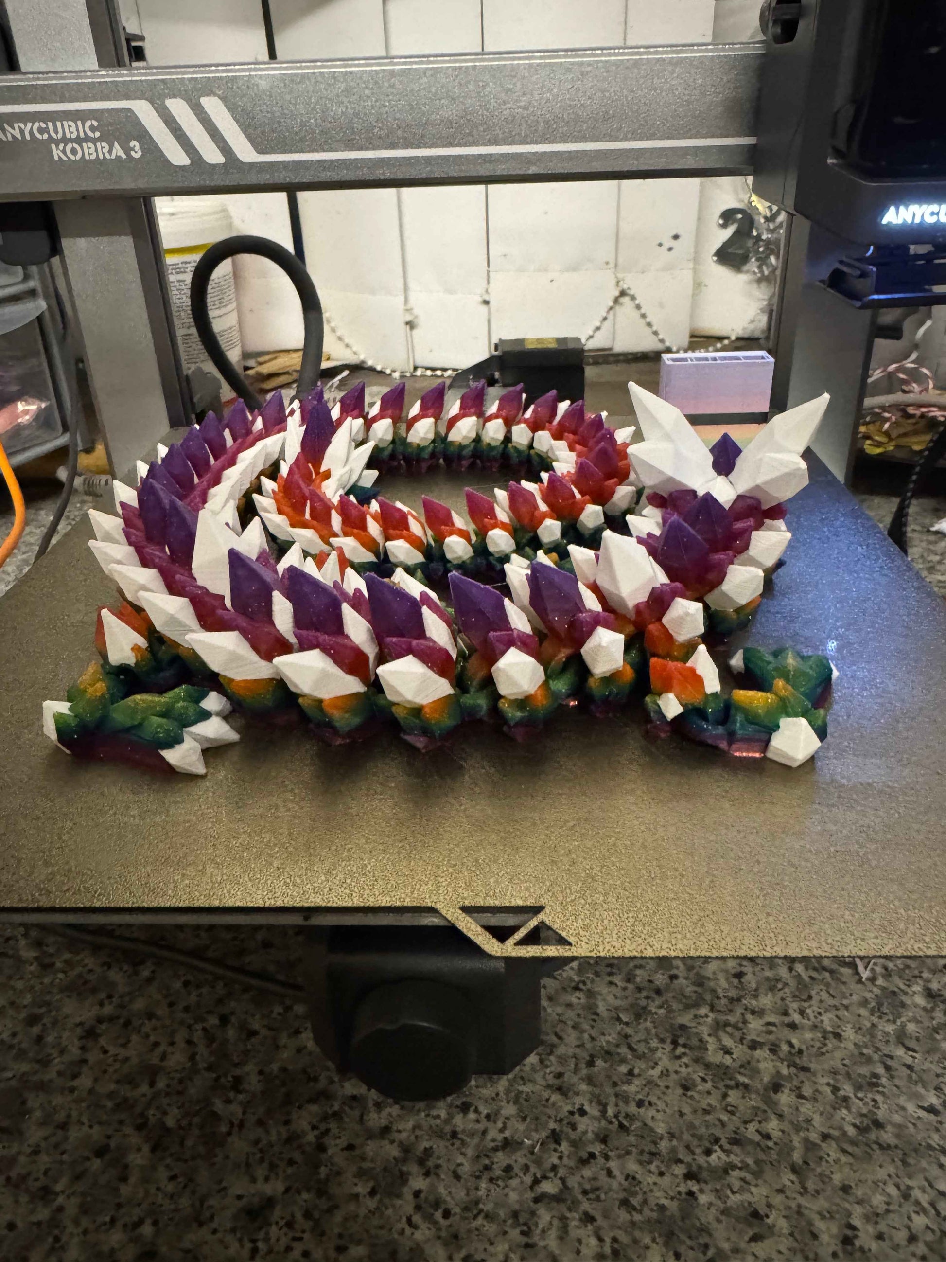 Crystal Dragon Flexible Fidget Large3D Printed Articulated Sensory Toy For ADHD Autism Stimming Adults Kids - Snazzy Dudds
