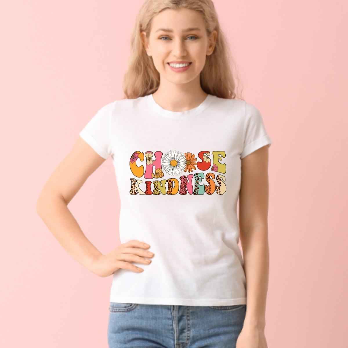 Choose Kindness Mental Health Awareness White Tshirt - Snazzy Dudds