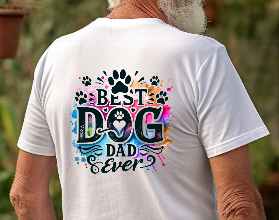 Best Dog Dad Ever Fathers Day Birthday Tshirt Gift - Snazzy Dudds