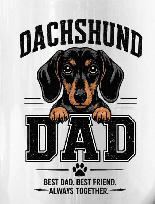 Dachshund Dad Fathers Day Birthday Tshirt Gift - Snazzy Dudds