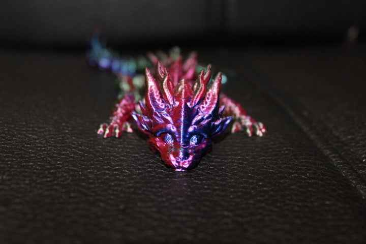 Flexible Fidget Colourful Baby Dragon 3D Printed Articulated Sensory Toy For ADHD Autism Stimming Adults Kids - Snazzy Dudds