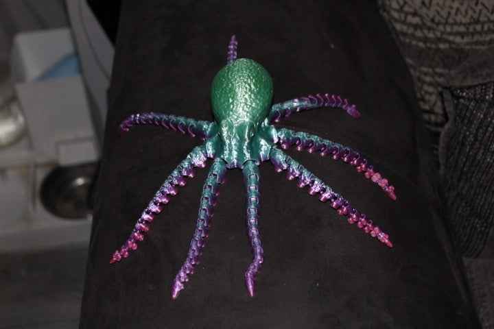 Flexible Fidget Colourful Octopus 3D Printed Articulated Sensory Toy For ADHD Autism Stimming Adults Kids - Snazzy Dudds