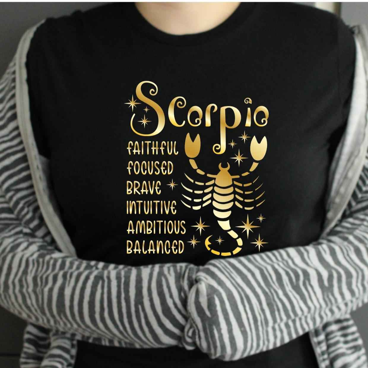 TSHIRT - Zodiac Horoscope Star Sign Astrology Tshirt Birthday Gift - Unisex Casual Crew Neck Tshirt 100% Cotton Libra Pisces Sagittarius Scorpio Taurus Virgo - Snazzy Dudds