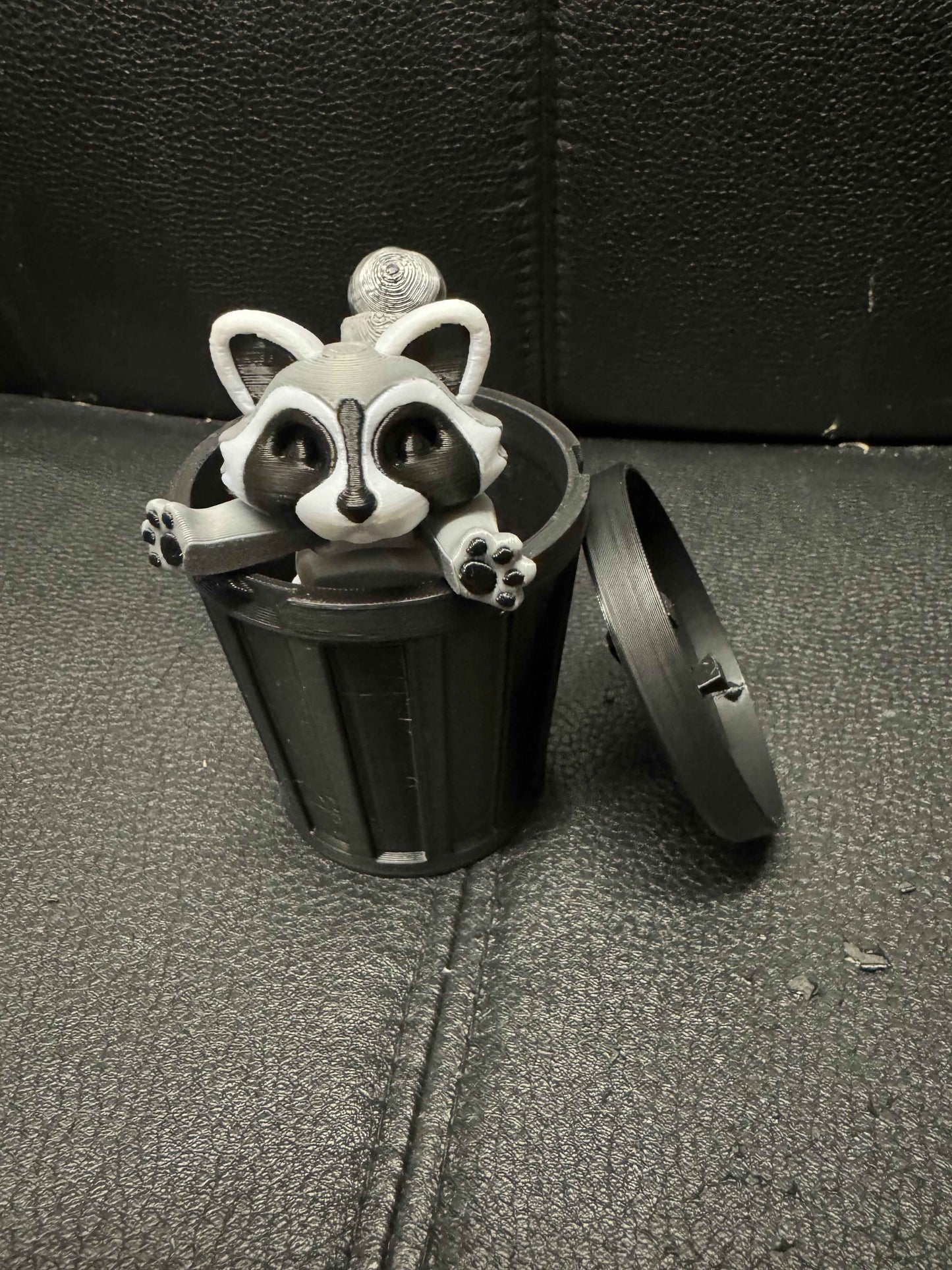 Raccoon & Bin Fidget 3D Pla Printed Articulated Toy for Stress Relief, Kids & Adults ADHD - Snazzy Dudds