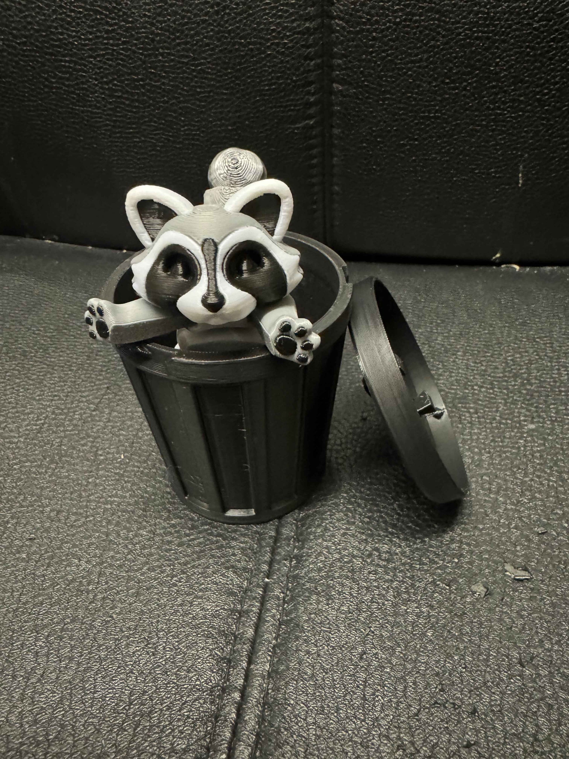 Raccoon & Bin Fidget 3D Pla Printed Articulated Toy for Stress Relief, Kids & Adults ADHD - Snazzy Dudds