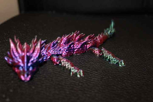 Flexible Fidget Colourful Baby Dragon 3D Printed Articulated Sensory Toy For ADHD Autism Stimming Adults Kids - Snazzy Dudds