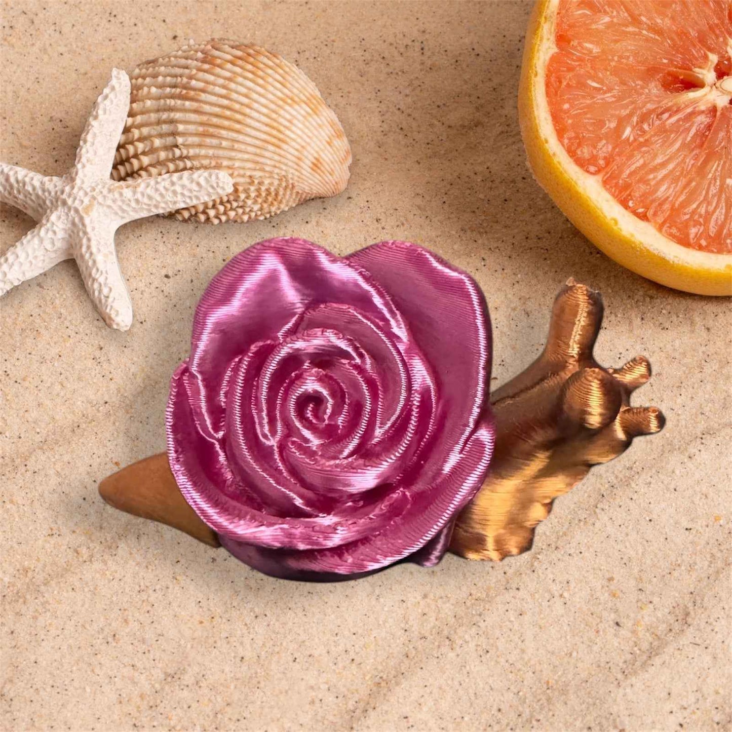 Flexible Fidget Rose Snail 3D Printed Articulated Sensory Toy For ADHD Autism Stimming Adults Kid - Snazzy Dudds
