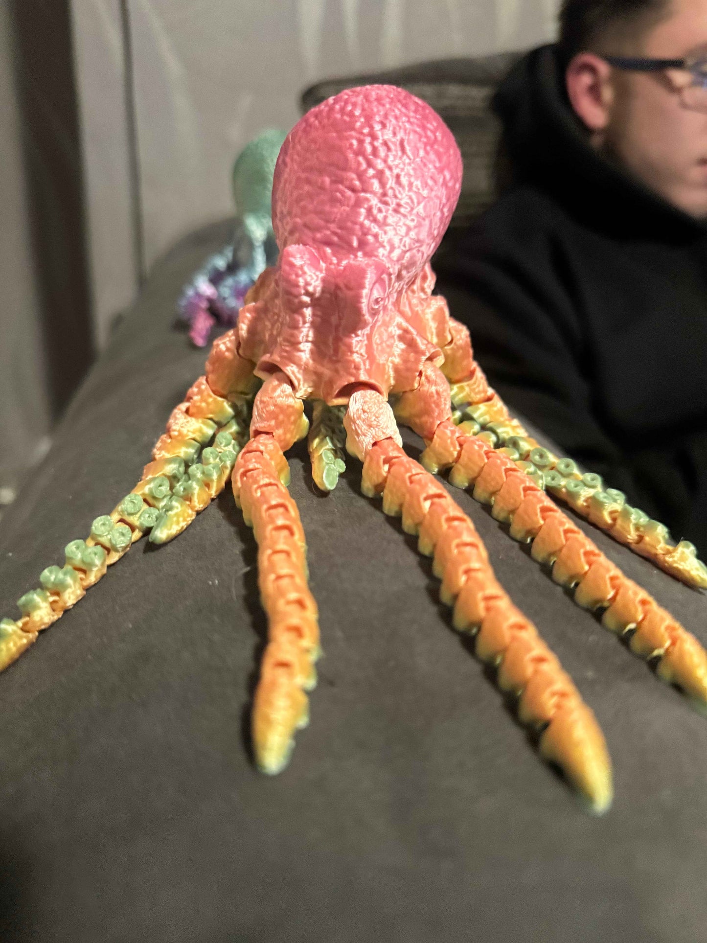 Flexible Fidget Colourful Octopus 3D Printed Articulated Sensory Toy For ADHD Autism Stimming Adults Kids - Snazzy Dudds