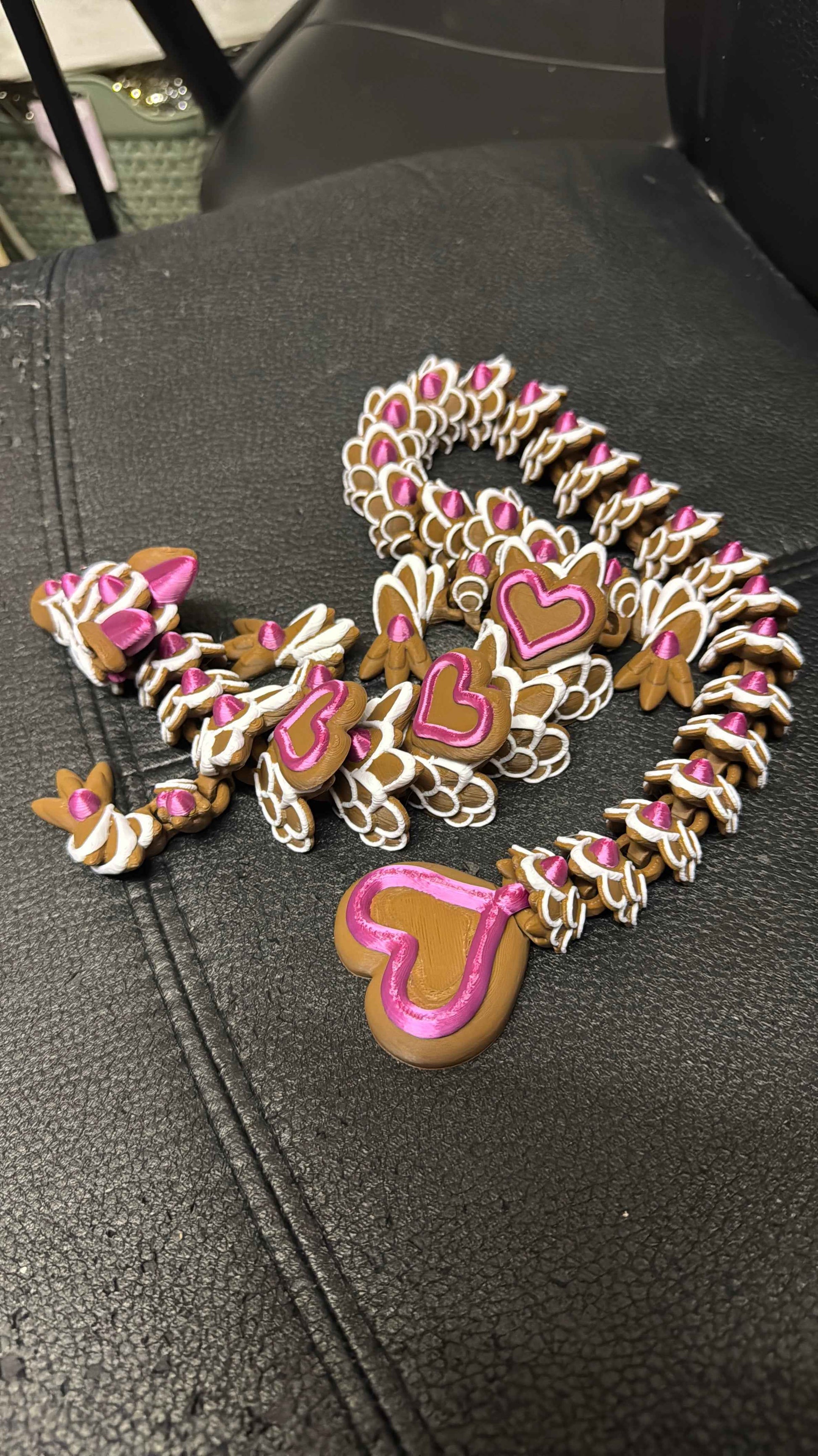 Flexible Fidget Valentines Day Heart Cookie Dragon Large3D Printed Articulated Sensory Toy For ADHD Autism Stimming Adults Kids - Snazzy Dudds