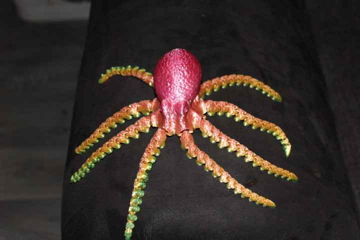 Flexible Fidget Colourful Octopus 3D Printed Articulated Sensory Toy For ADHD Autism Stimming Adults Kids - Snazzy Dudds