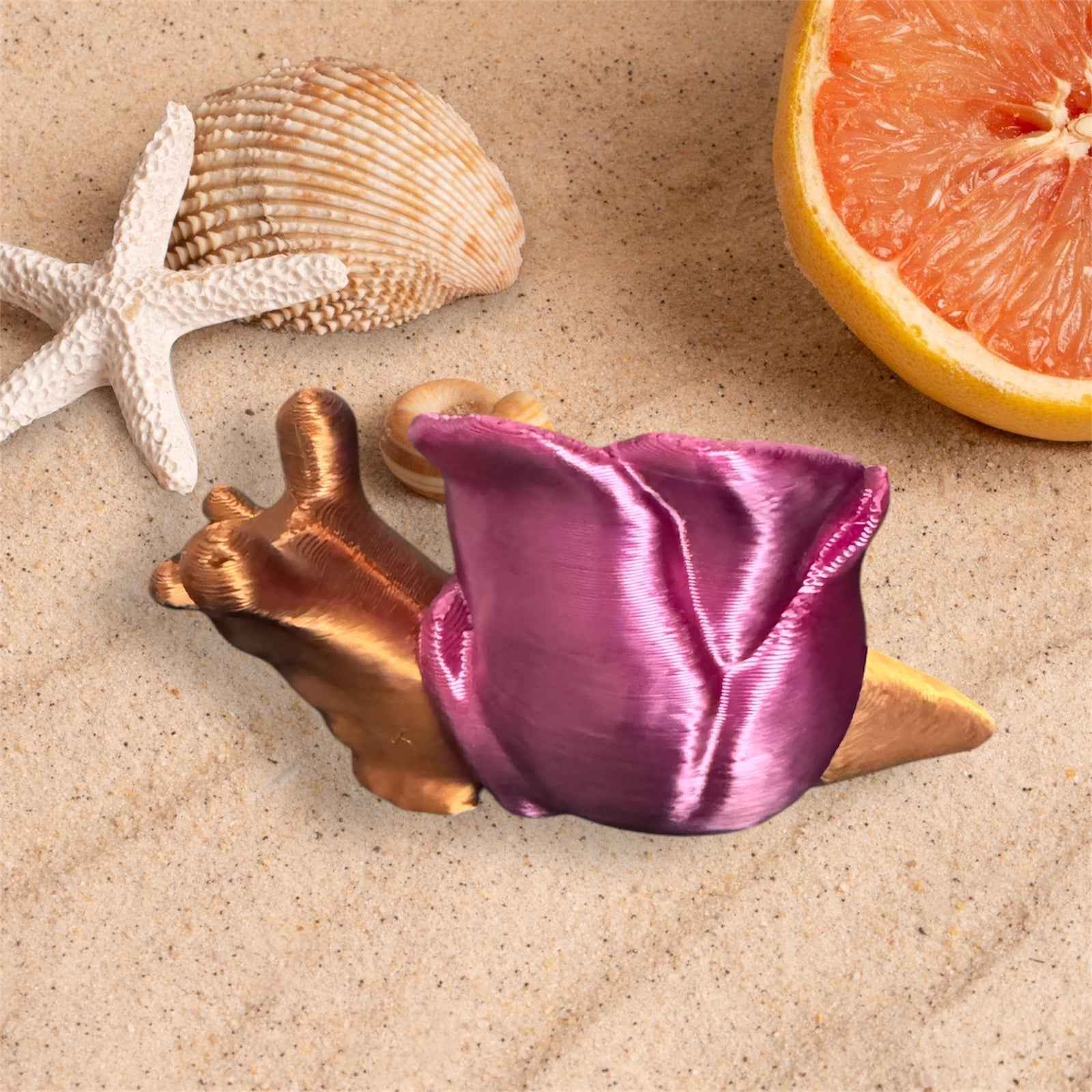 Flexible Fidget Rose Snail 3D Printed Articulated Sensory Toy For ADHD Autism Stimming Adults Kid - Snazzy Dudds