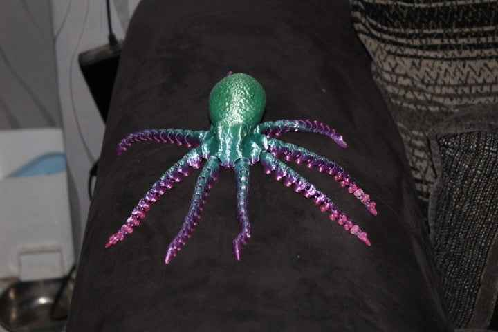 Flexible Fidget Colourful Octopus 3D Printed Articulated Sensory Toy For ADHD Autism Stimming Adults Kids - Snazzy Dudds