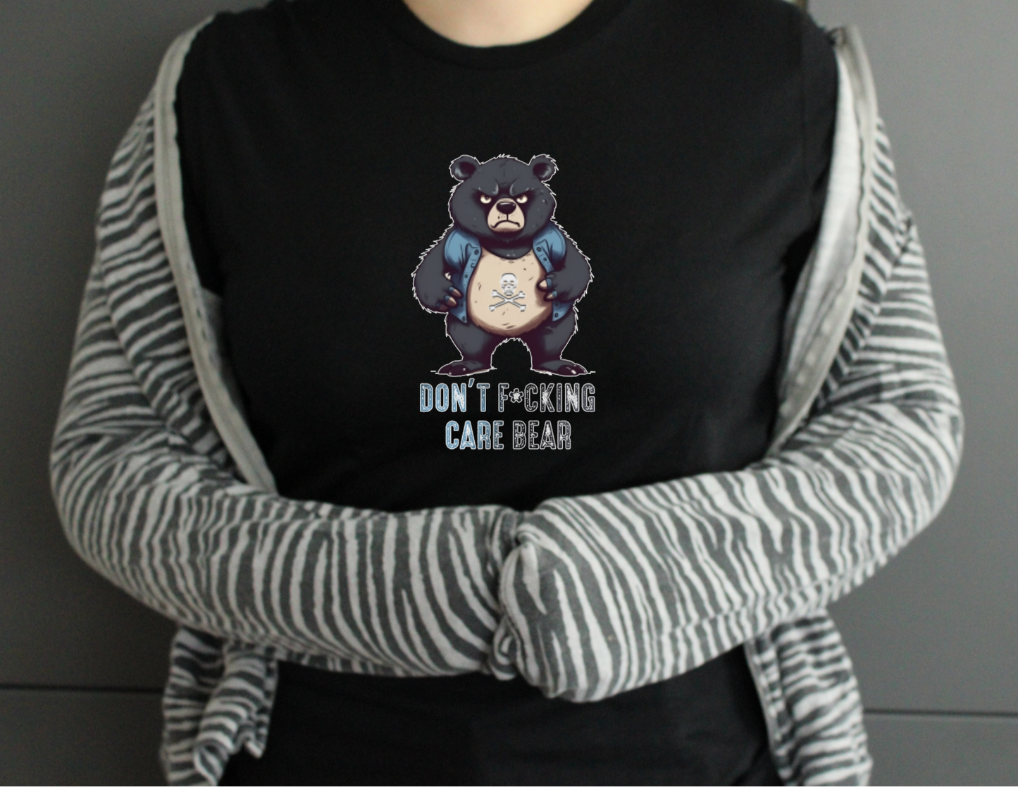 Dont Care Bear Adult Funny Tshirt - Snazzy Dudds