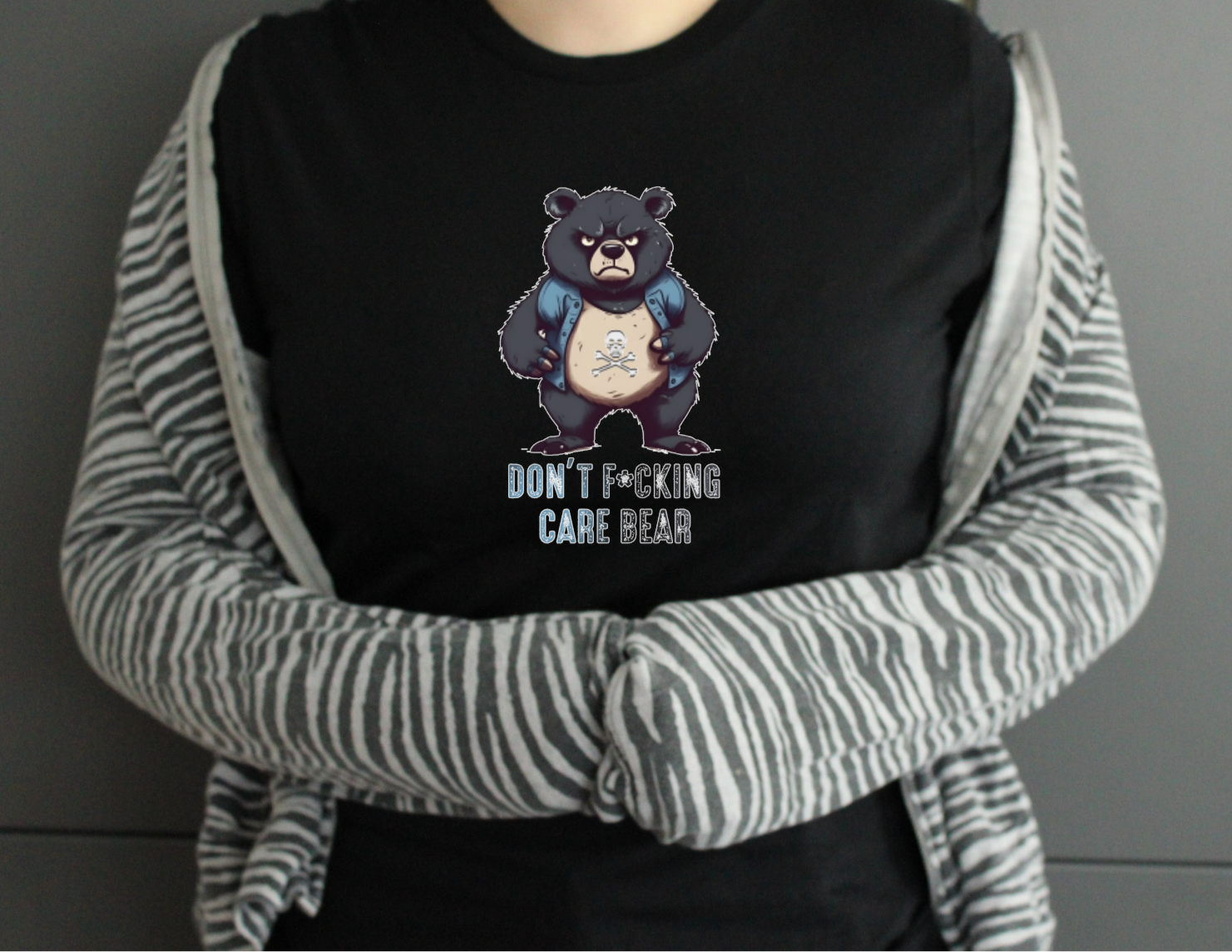 Dont Care Bear Adult Funny Tshirt - Snazzy Dudds