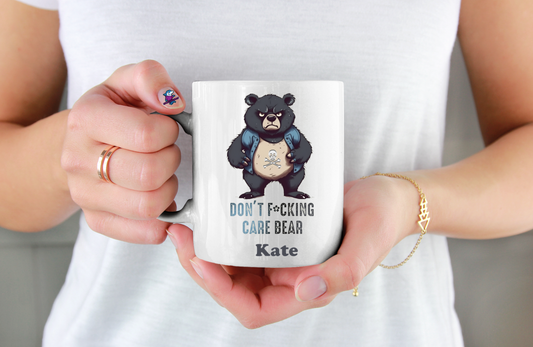 Dont Care Bear Adult Funny 11oz Cup Mug - Snazzy Dudds