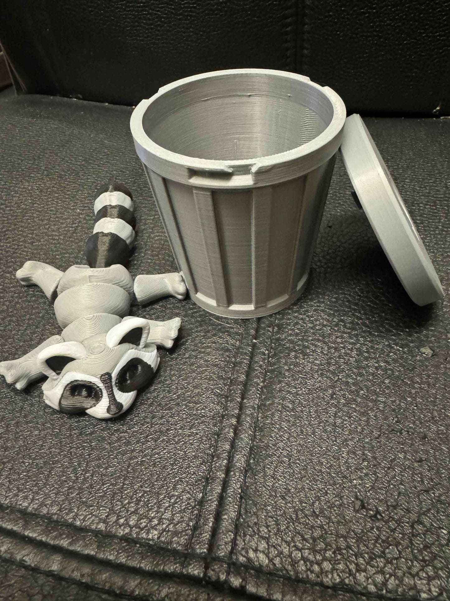 Raccoon & Bin Fidget 3D Pla Printed Articulated Toy for Stress Relief, Kids & Adults ADHD - Snazzy Dudds
