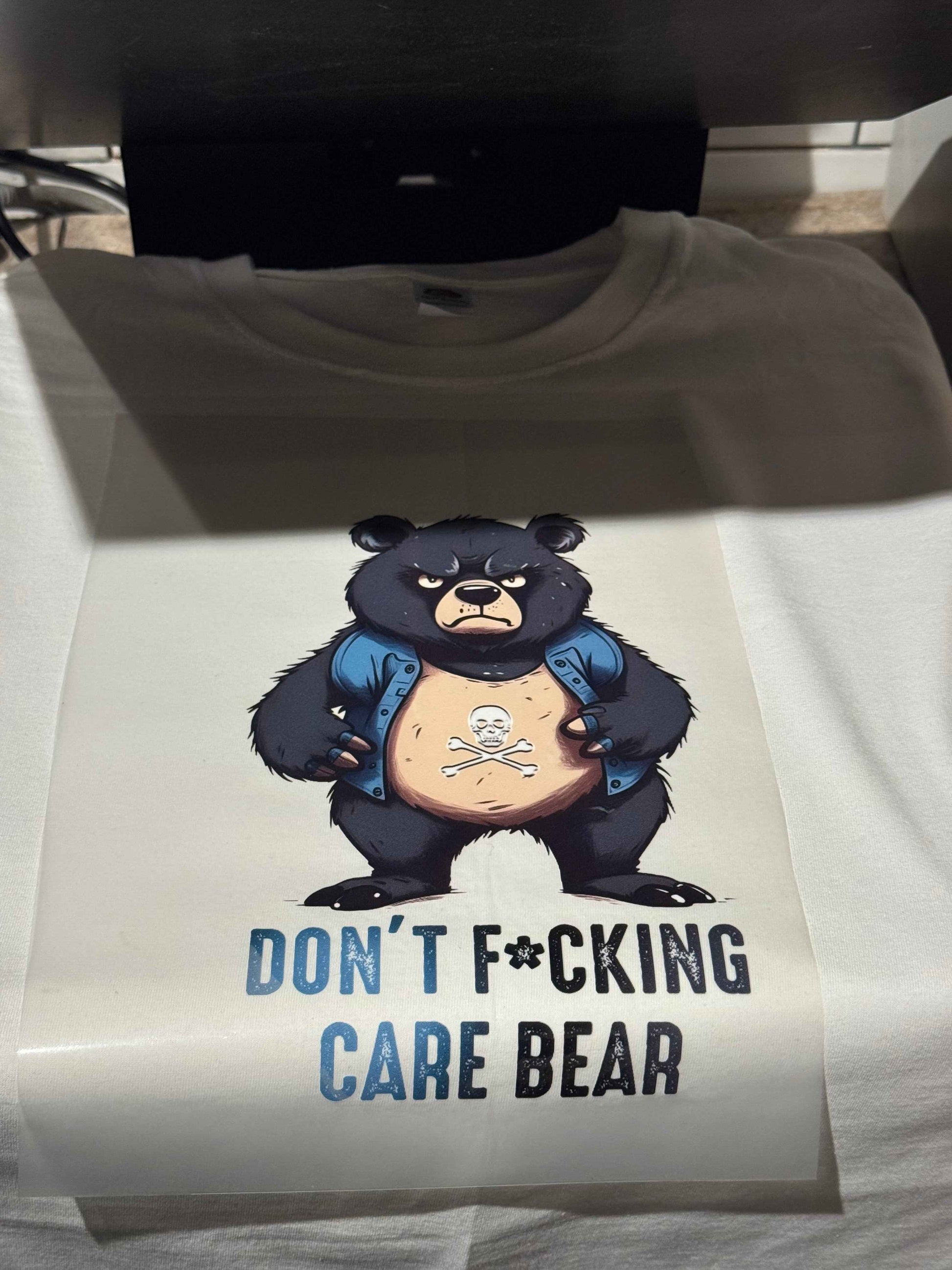 Dont Care Bear Adult Funny Tshirt - Snazzy Dudds