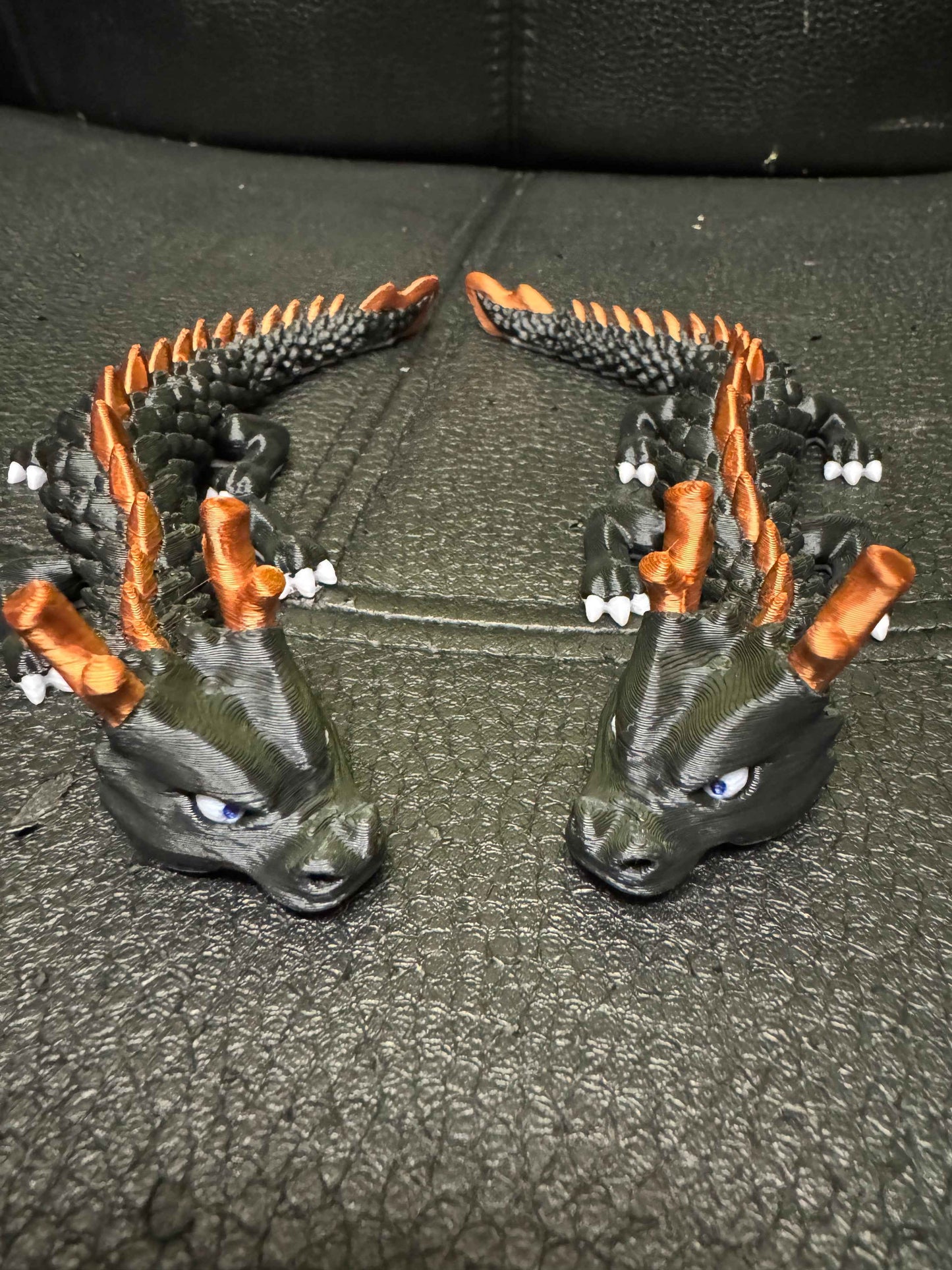 Flexible Fidget Colourful Horned Mini Dragon 3D Printed Articulated Sensory Toy For ADHD Autism Stimming Adults Kids - Snazzy Dudds