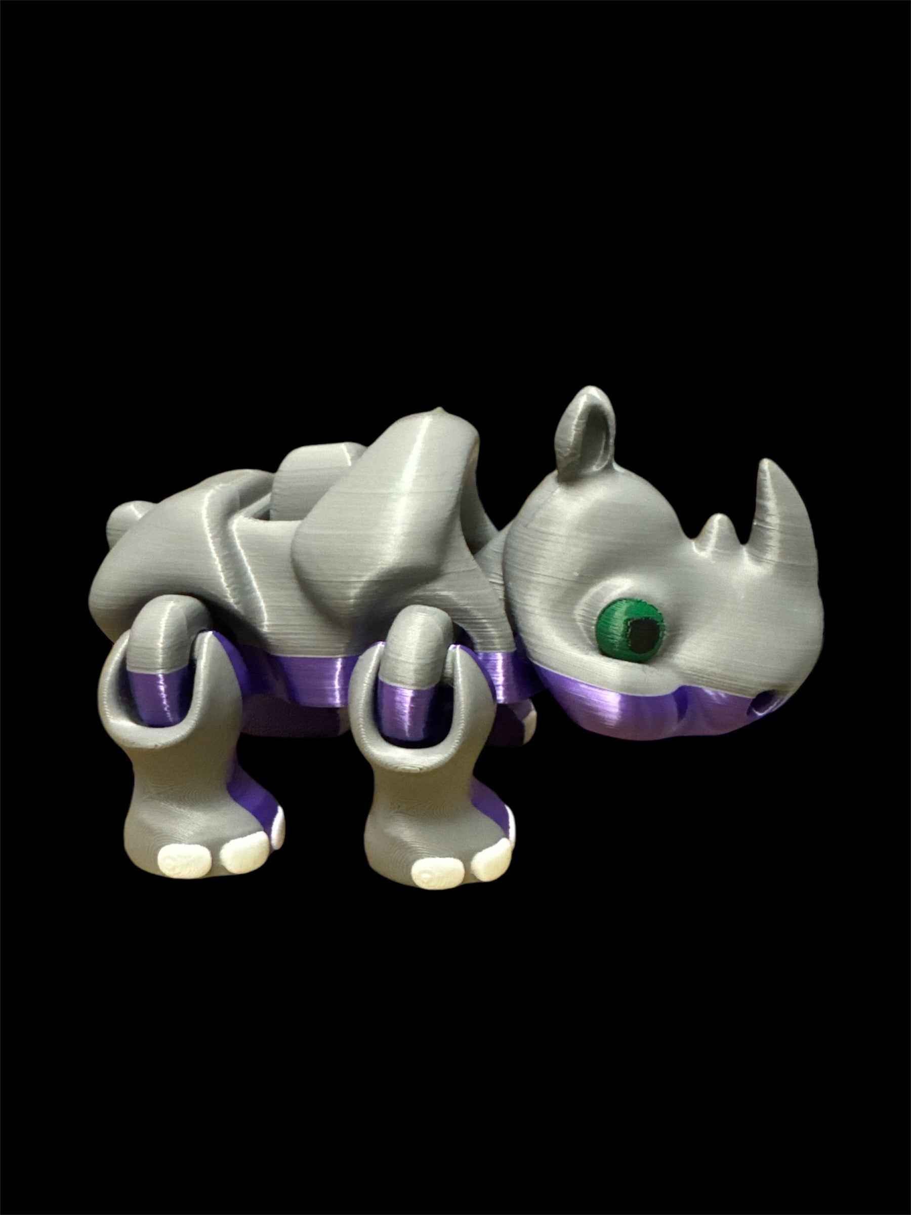 Rhino 3D Pla Printed Articulated Fidget Toy for Stress Relief ADHD - Snazzy Dudds