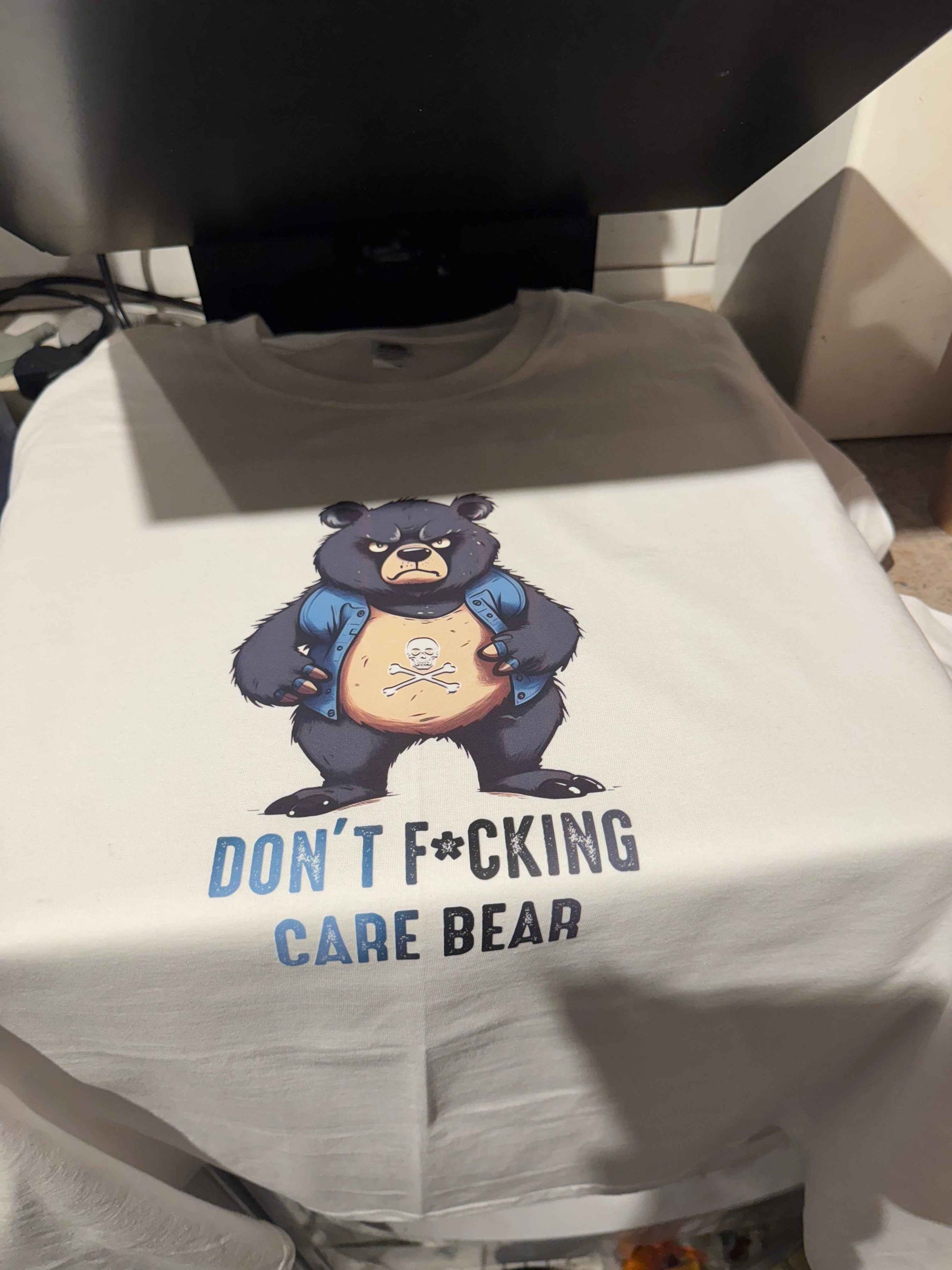 Dont Care Bear Adult Funny Tshirt - Snazzy Dudds