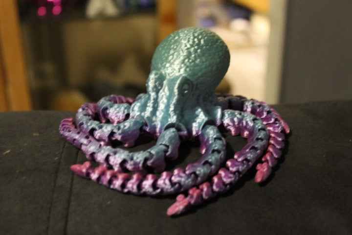 Flexible Fidget Colourful Octopus 3D Printed Articulated Sensory Toy For ADHD Autism Stimming Adults Kids - Snazzy Dudds