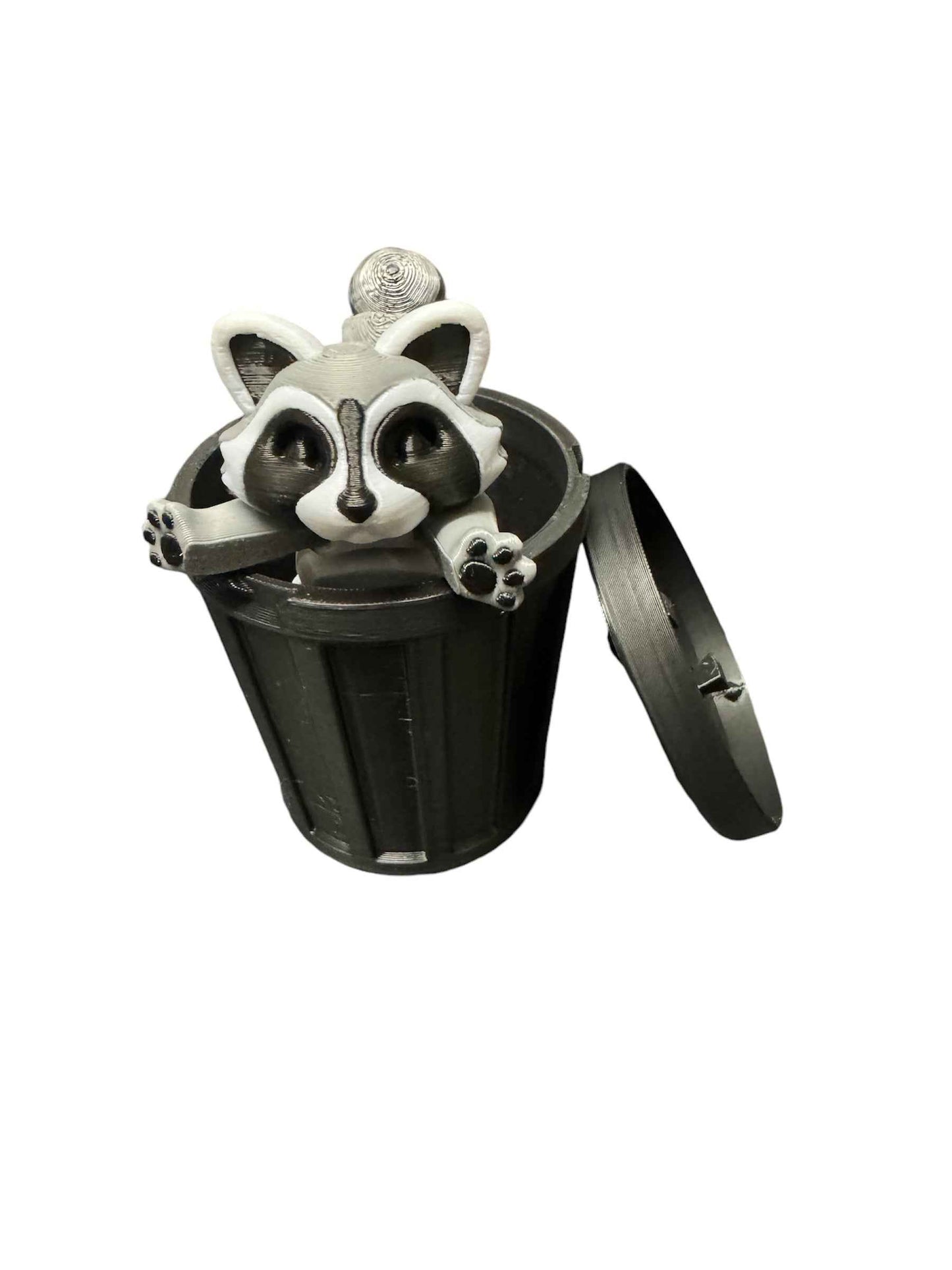 Raccoon & Bin Fidget 3D Pla Printed Articulated Toy for Stress Relief, Kids & Adults ADHD - Snazzy Dudds