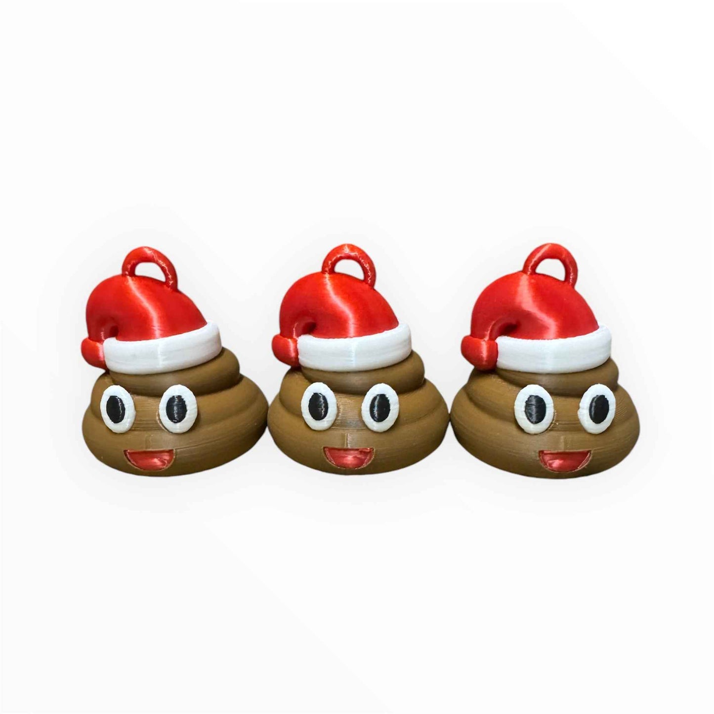 Santa Holiday Poop - 3D Printed Pla Filament Christmas Ornaments for Christmas Tree Decorations, Hanging Christmas Decorations - Snazzy Dudds