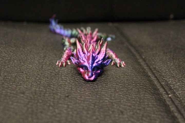 Flexible Fidget Colourful Baby Dragon 3D Printed Articulated Sensory Toy For ADHD Autism Stimming Adults Kids - Snazzy Dudds