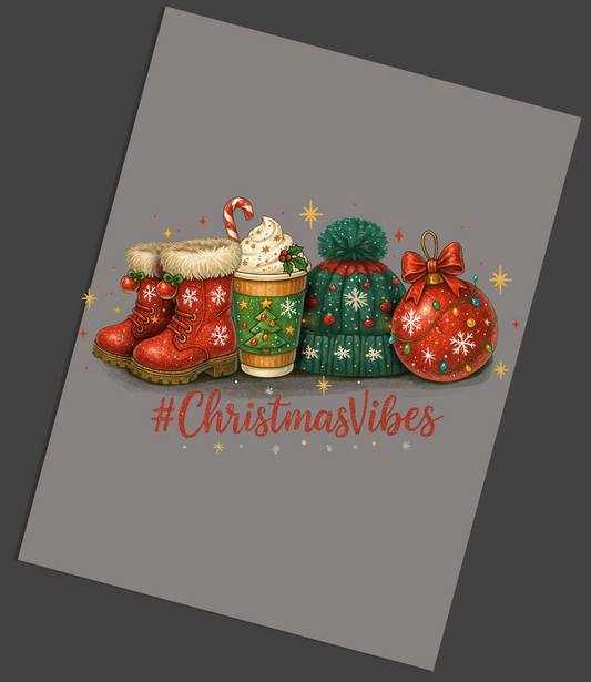 Christmas Vibes Cocoa Mug DTF Transfer - Snazzy Dudds