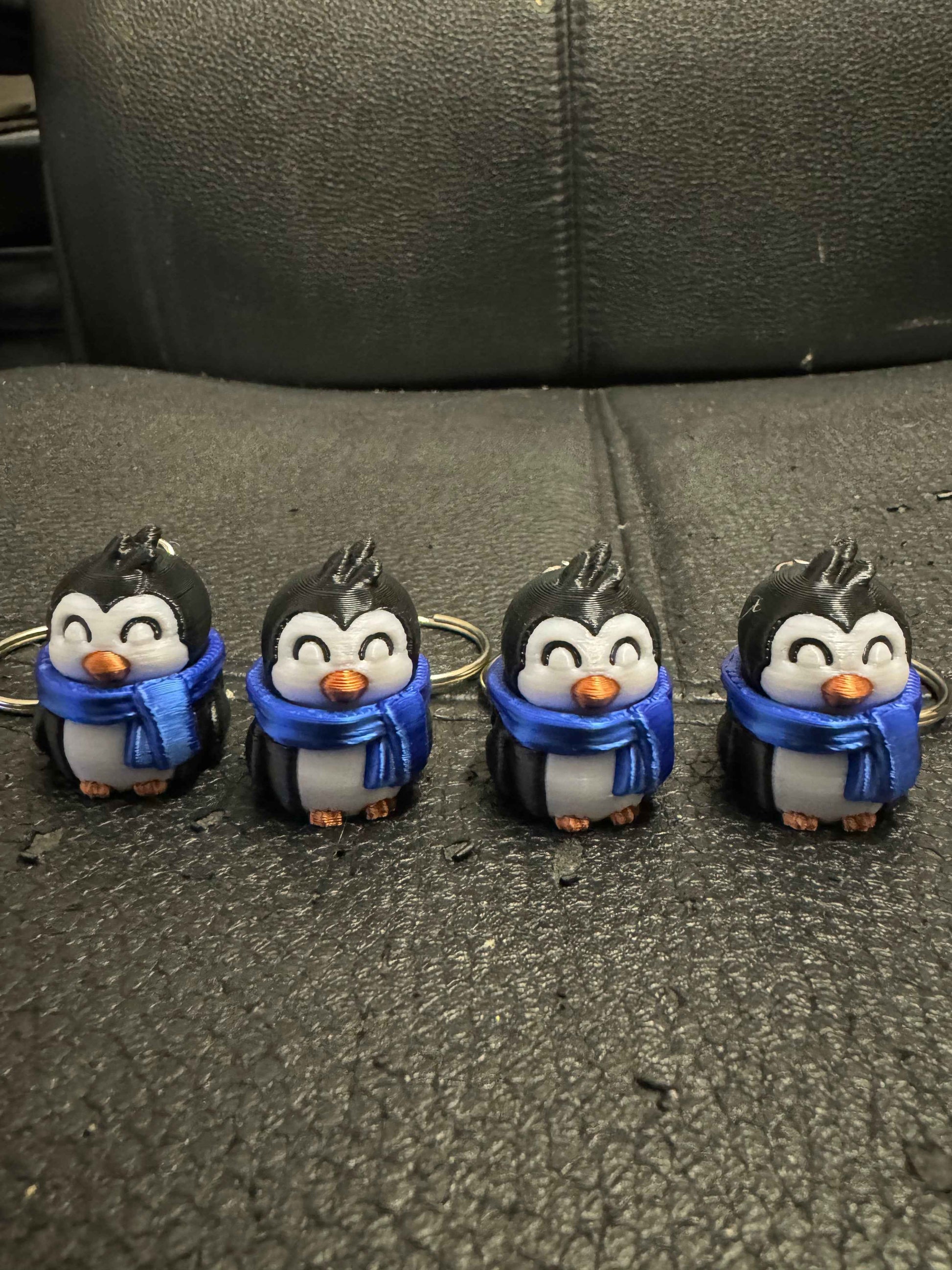 Penguin 3D Printed Spinning Fidget 3D Pla Printed Keyring, Kids & Adults ADHD 4CM High - Snazzy Dudds