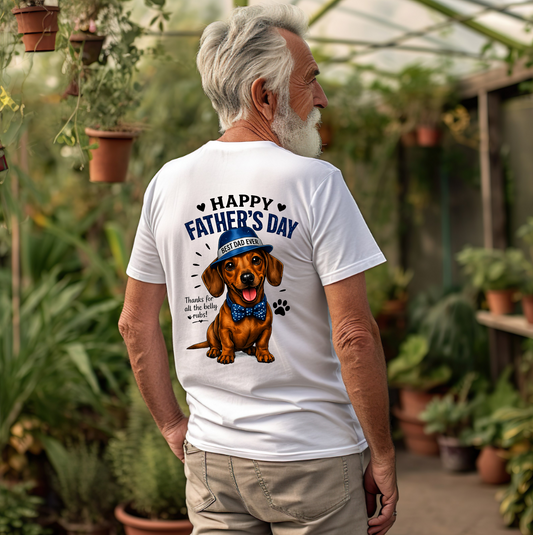 Dachshund Best Dad Ever Fathers Day Birthday Tshirt Gift - Snazzy Dudds